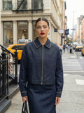 Oversized Denim Jacket – Cropped Boxy Coat